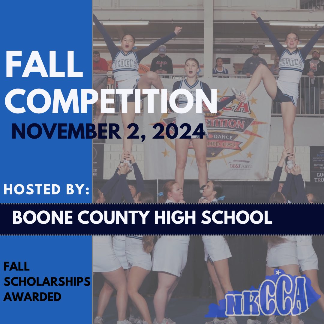 SAVE THE DATE for our upcoming NKCCA Fall Competition on November 2nd at Boone County High School! 🏅
More details coming to you soon!