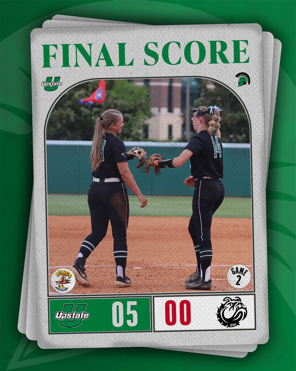 Upstate takes game two in shutout fashion! 

The Spartans split senior day against Gardner-Webb with a 5-0 win in game two.

#SpartanArmy ⚔️