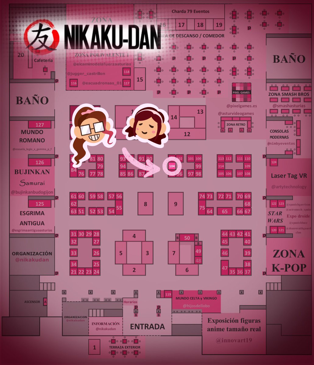 Chopidraws's tweet photo. Se me olvidó subirlo🤡 @SoulScamper y yo en  el 104 en el salón del manga💗

#nikapon24 https://t.co/949oTNlmzZ