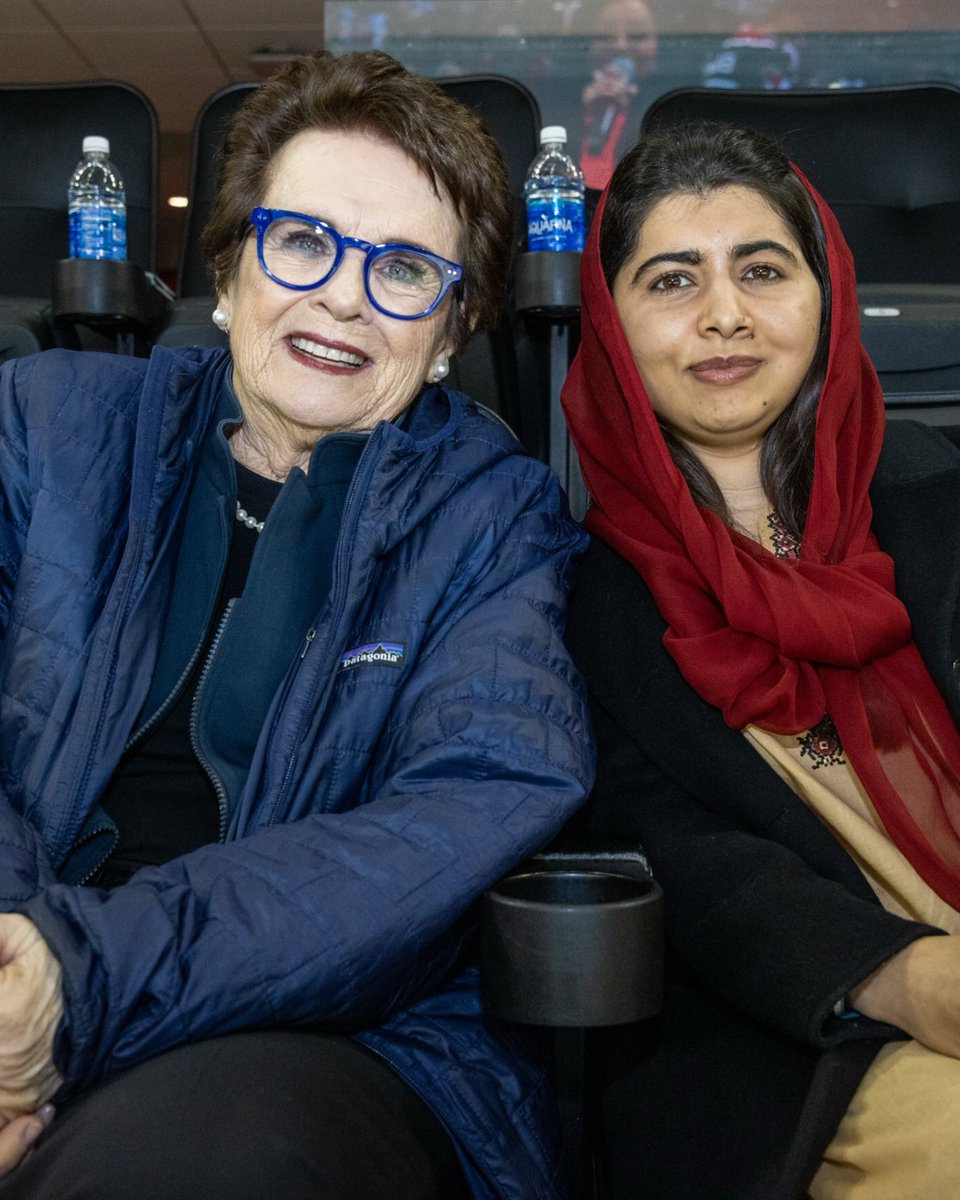 Women's history is here! It's our honor to host Noble Peace Prize Laureate and activist Malala Yousafzai at her first PWHL game alongside icon Billie Jean King.