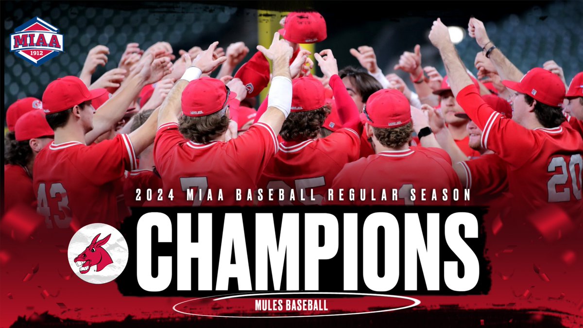 With today's victory at Rogers State, the Mules have clinched at least a share of their fifth straight and 30th <a href="/TheMIAA/">The MIAA</a> Regular Season Championship in program history!

#teamUCM x #RollStable