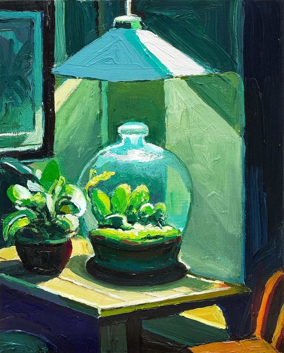 Having fun with terrariums, lighting and indoor spaces. 

“The Mystery of Small Worlds”… 30X40cm, acrylic on linen board.

#terrariums #innerworlds #thickpaint #richardclaremont #stilllifepainting #artforinteriors