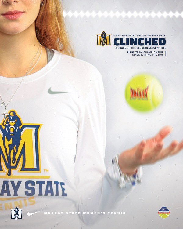 𝐒𝐇𝐀𝐑𝐄 𝐎𝐅 𝐓𝐇𝐄 𝐓𝐈𝐓𝐋𝐄 𝐂𝐋𝐈𝐍𝐂𝐇𝐄𝐃 ✅🏆

Racers clinch a share of the MVC regular season title, earning the 1️⃣st MVC title for Murray State‼️

#GoRacers🏇