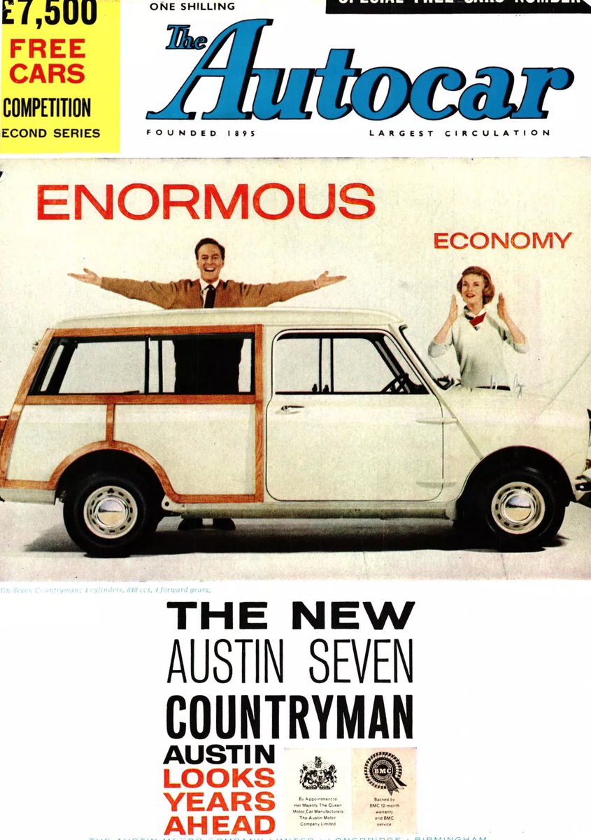 Factoid Extra: Of course, BMC could’ve easily run this ad as for one for the Morris Mini-Minor Traveller as from the profile the cars were identical… Then again, there were Austin dealers to satisfy… @neilmbriscoe @t2stu @DarraghMcKenna @TopOfTheTower @StvCr