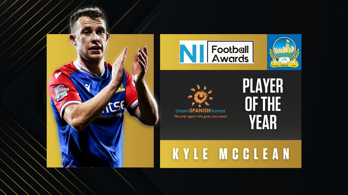 🏆 𝗡𝗜 𝗙𝗢𝗢𝗧𝗕𝗔𝗟𝗟 𝗔𝗪𝗔𝗥𝗗𝗦 🏆 Player of the Year for 2023/24... Kyle McClean ⚽ @OfficialBlues #SportsDirectPrem