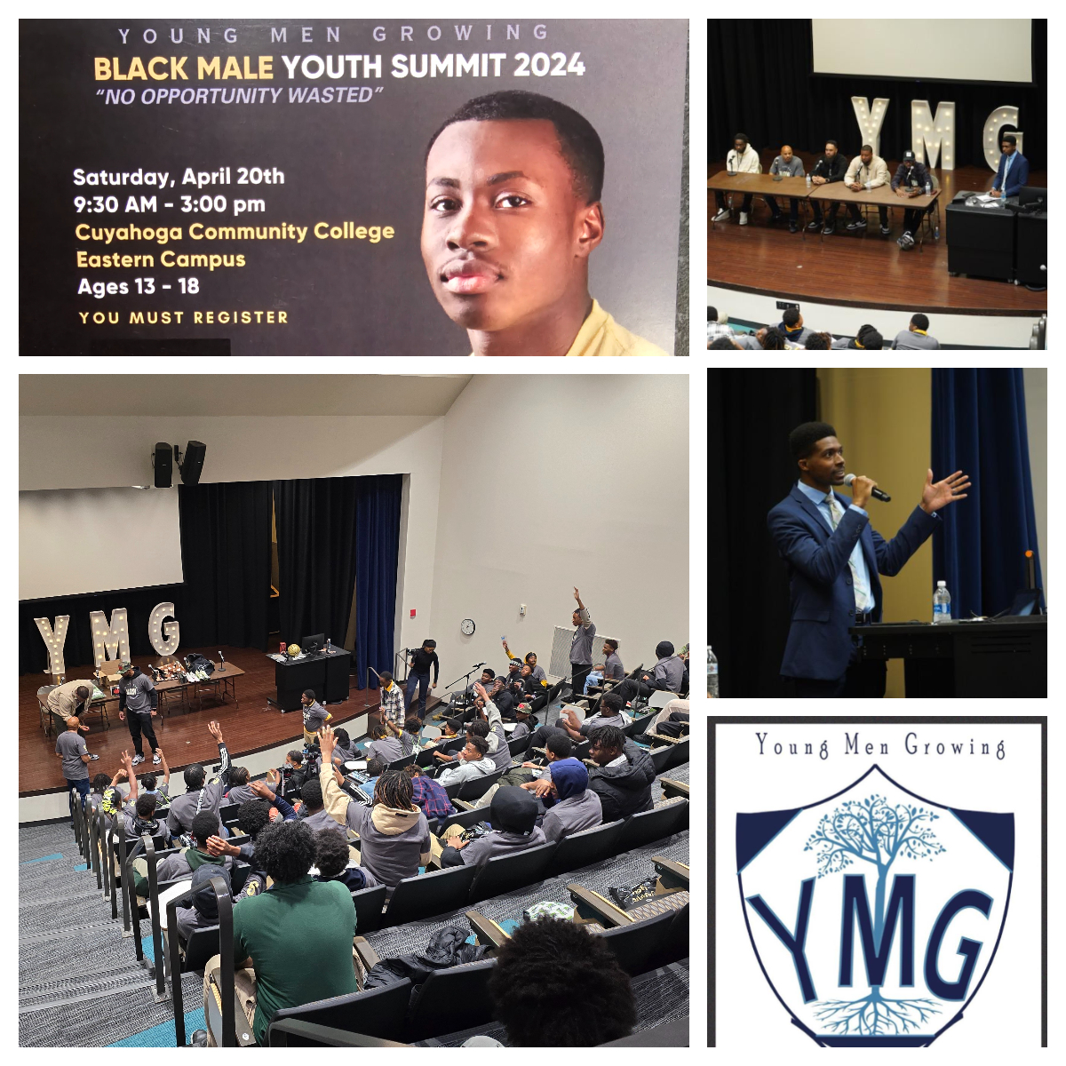 Moderating "Why Mentorship Is Important" panel at <a href="/YoungMenGrowing/">YoungMenGrowing</a> Black Male Youth Summit 2024