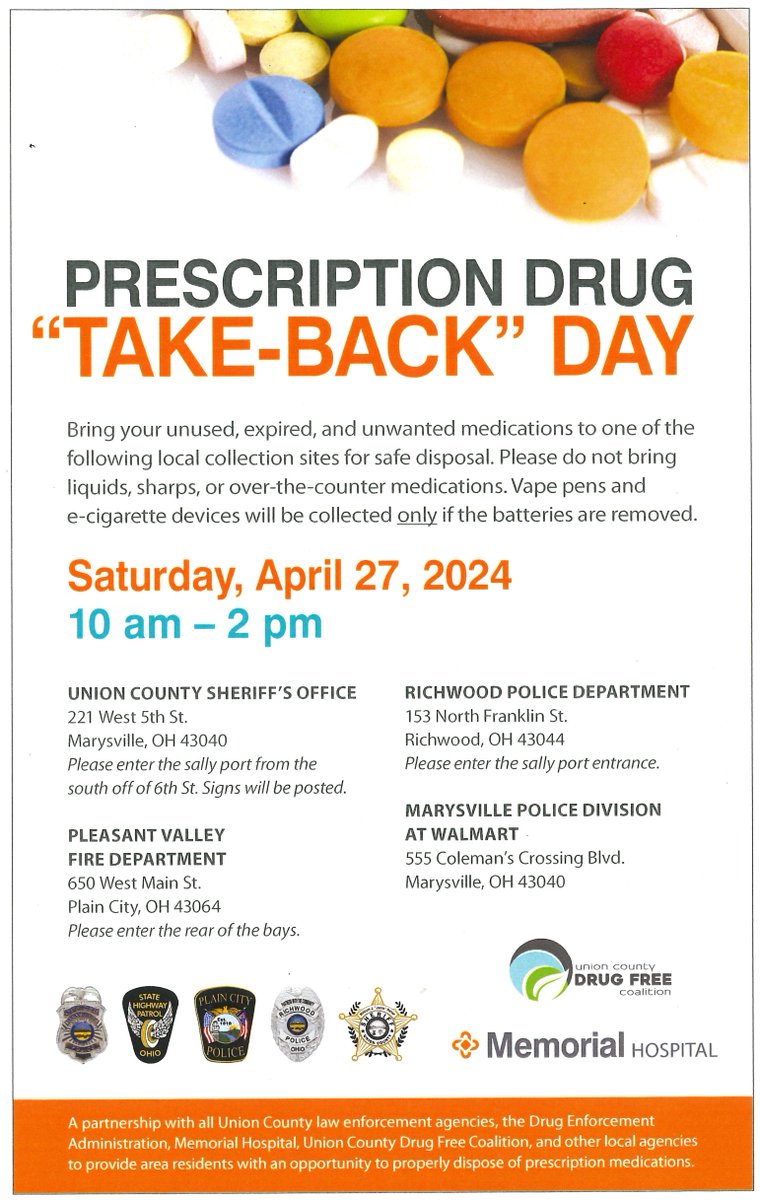 Rx Take Back Day ocv.im/j3dDR4f