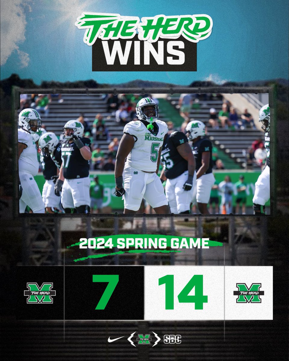 Final from Spring Game 24! ✅ Can’t wait to see Herd Nation back here in August! 🦬 #WeAreMarshall