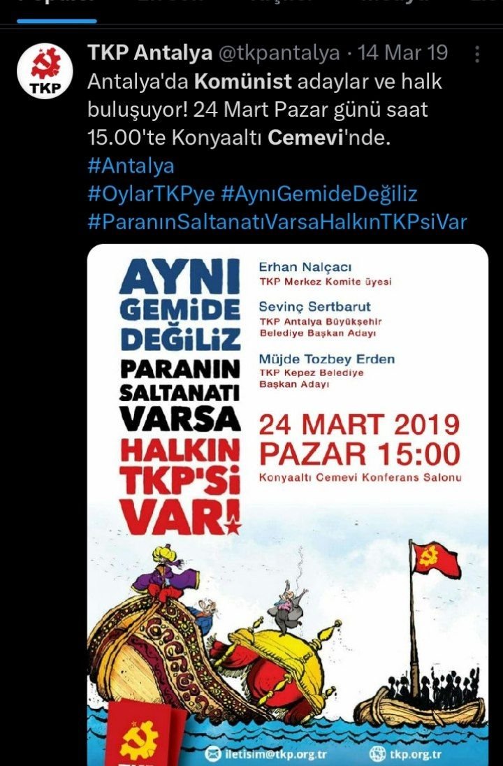 Oy vermek vaciptir, AKP gelmesin de CHP mi gelsin dediler. CHP'nin yapmadığını AKP yaptı:

Cemevlerinin elektriğini halk neden ödüyor?

Cemevi dediğiniz komünist örgütlerin propaganda mekanı. Camide sohbet yapmak yasak, cemevinde komünist örgütler her gün konferans yapıyor: