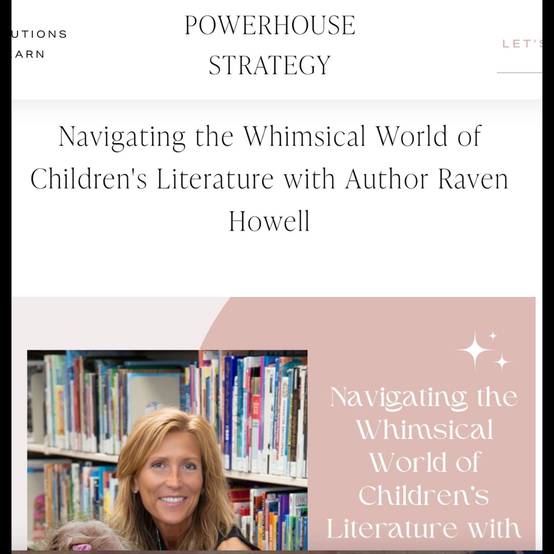 So honored for the Powerhouse Strategy feature. I share publishing insights, book-writing strategies, writer's advice, etc. powerhouse-strategy.com/momentum/raven… #authorinterview #childrensbooks #writerslife #authorlife #picturebooks #writingadvice #childrensauthor #bookpublishing