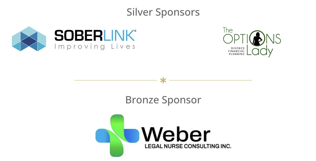 Thank you to our Silver Sponsors, Soberlink and Laurie Itkin and our Bronze Sponsor, Silvia Aninye for their support of the 2024 Family Mediation Institute.