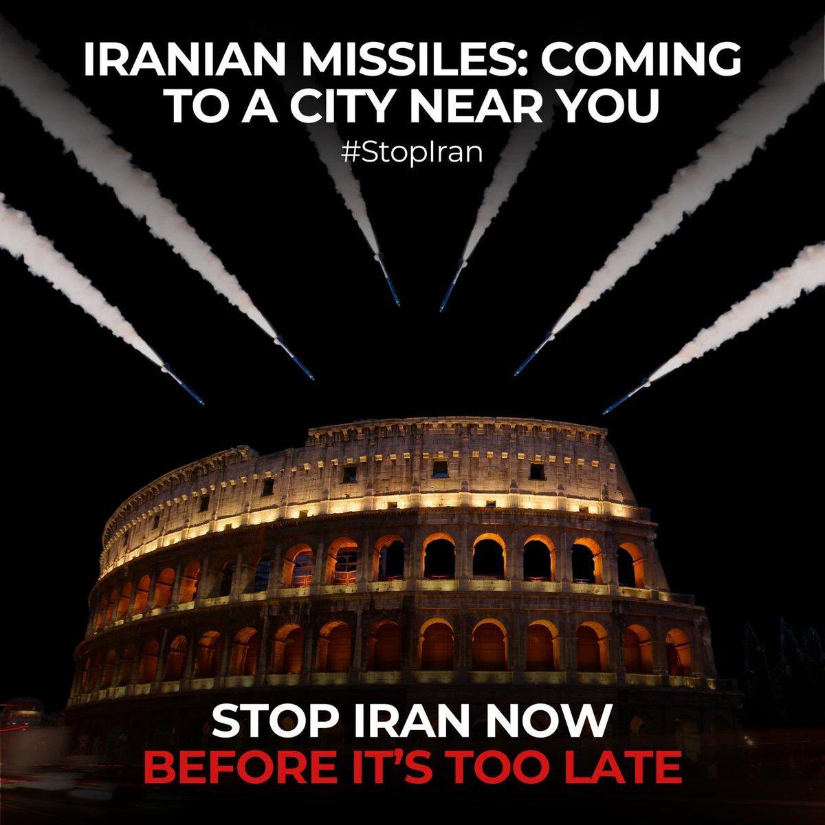 Iran's recent attack on Israel is just a preview of what cities around the world can expect if the Iranian Regime is not stopped. The world must designate the IRGC as a terrorist organization and sanction Iran's ballistic missile program, before it's too late. #StopIran