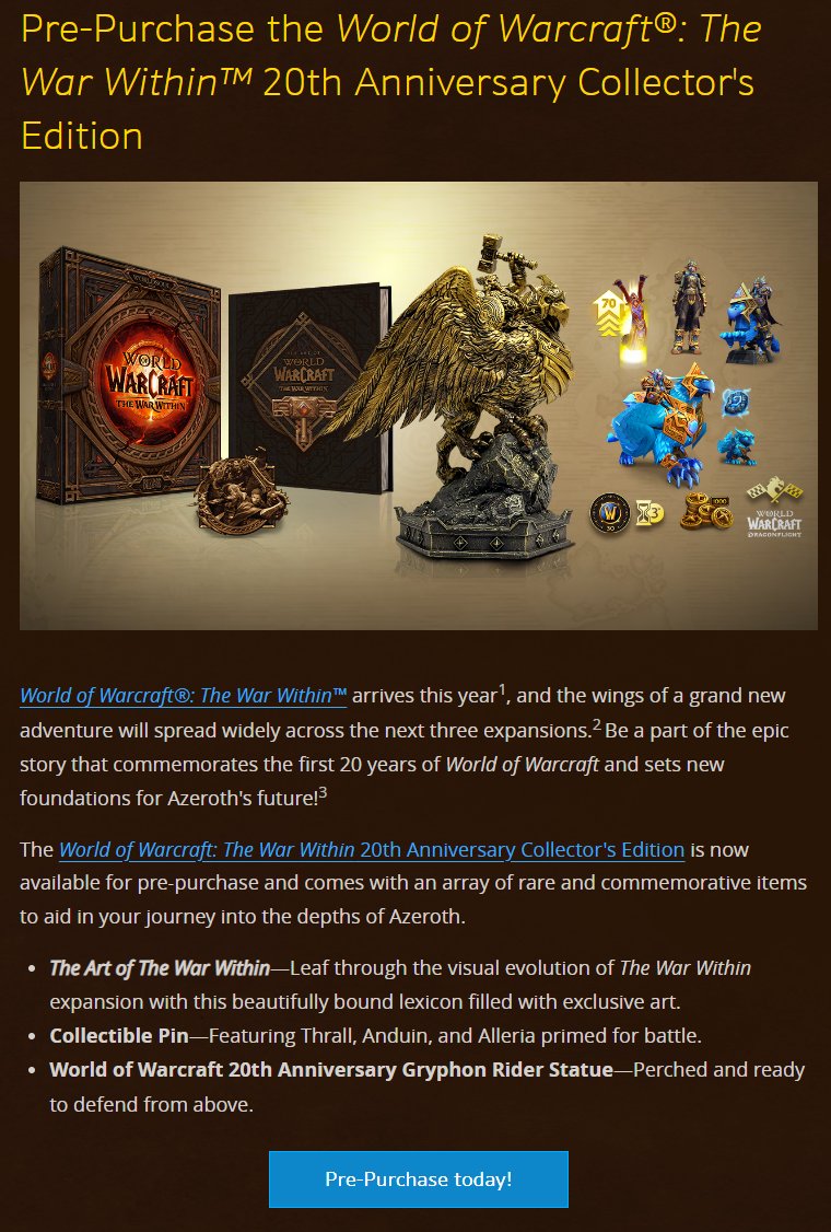 mirorih2's tweet photo. @BlizzardCSEU_EN Why must it be such a pain to be able to pre-order War Within CE?
Blizzard Gear store customer support was to no help, and payment options is very limited... https://t.co/D0dIA3g40J