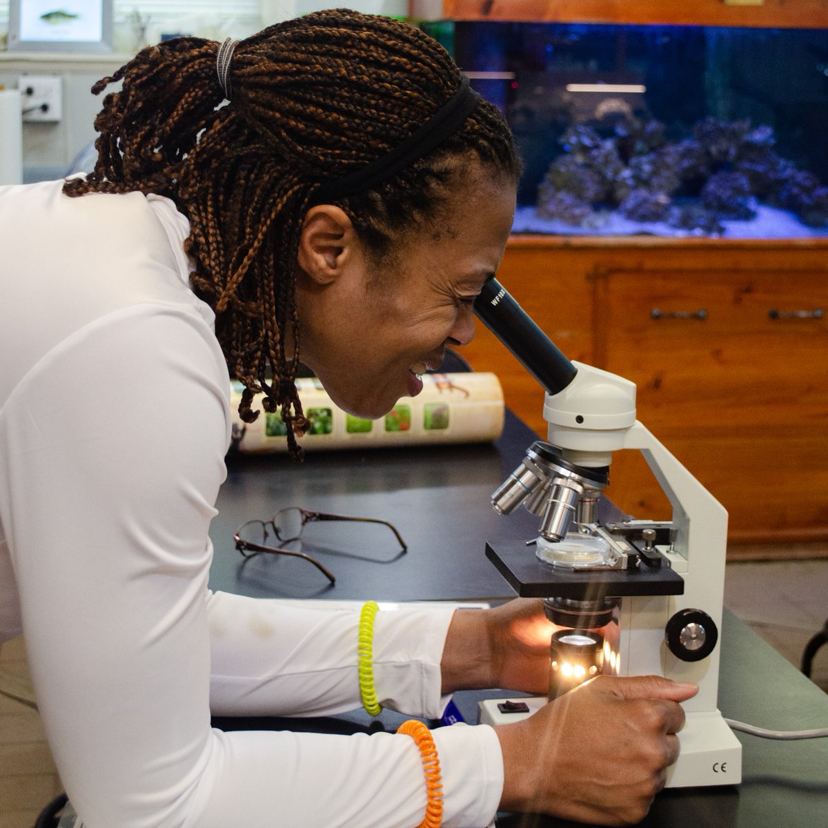 Happy #EarthDay2024 from #GraysReef! Happening now is our microplastics workshop where you can filter water samples from the sanctuary and count and identify microplastics.