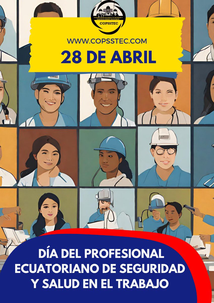 copsstec's tweet photo. Invitados a participar en esta importante jornada técnica de prevención con temas de interés profesional a desarrollarse de manera virtual:
🗓️ Fecha: El día 27 de abril 
⏰ Hora: 09:00 a 12:30
Regístrate y participa: https://t.co/Azs5UQgl6T https://t.co/fQqQIIWwoI