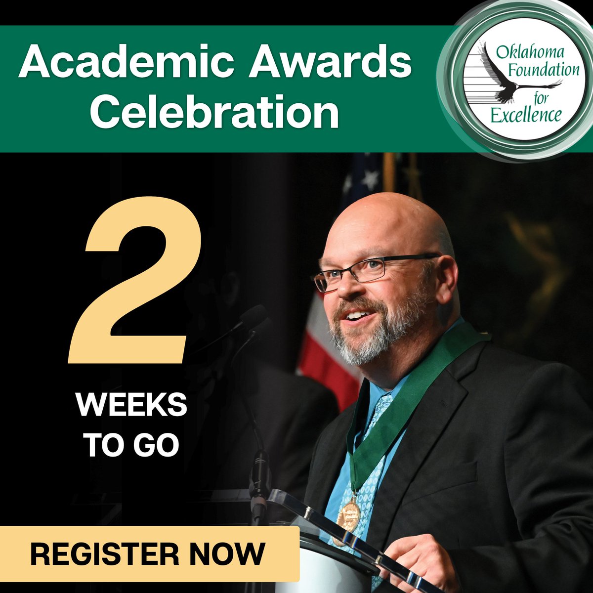 There are just two weeks to go until the Academic Awards Celebration! You don’t want to miss this inspiring event that honors Oklahoma public school foundations, students and educators. Register today at ow.ly/kL5S50Rk5vQ #oklaed #ofeawards