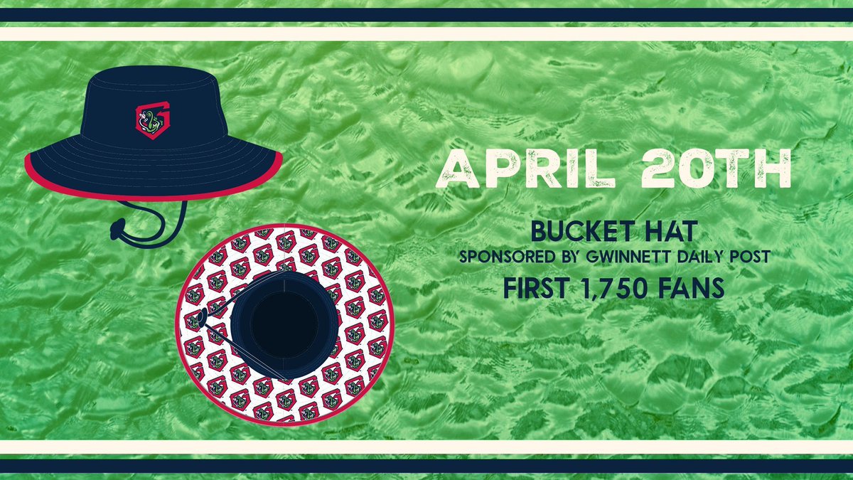 Fans, the sun doesn't stand a chance against these bucket hats. Be one of the first 1750 fans at the ballpark and stay cool in the shade. Reminder, our main gates on Saturdays now open at 4 pm so come out early! Get tickets: bit.ly/4anqGlM