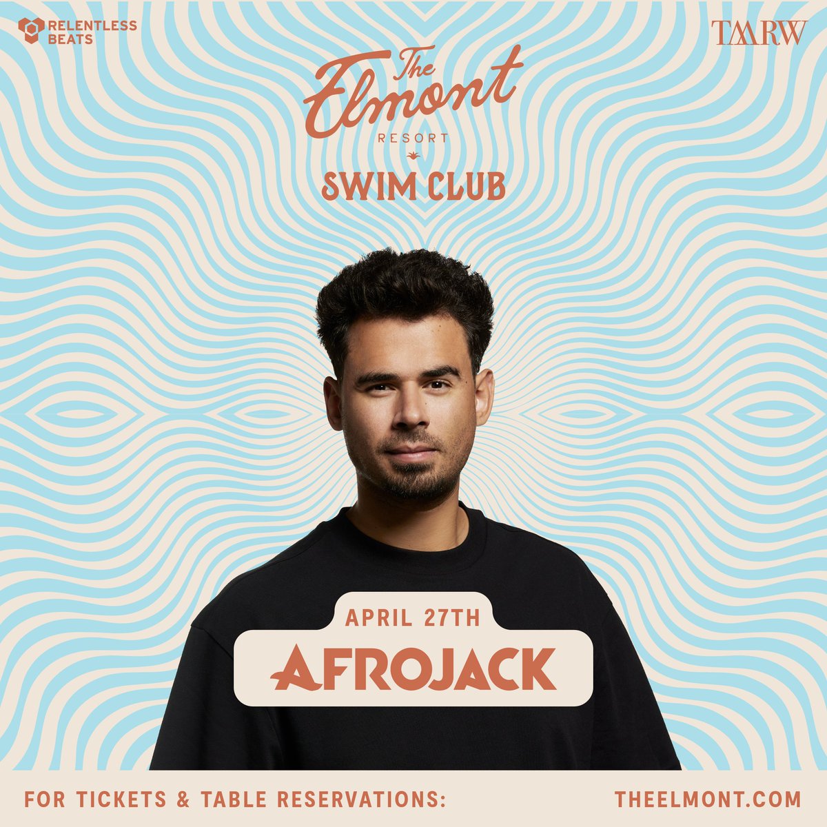 EL PASO 🌊 Come party poolside in ONE WEEK when @afrojack hits The Elmont decks 🎉 Tickets and tables available at relentlessbeats.com 🎟️