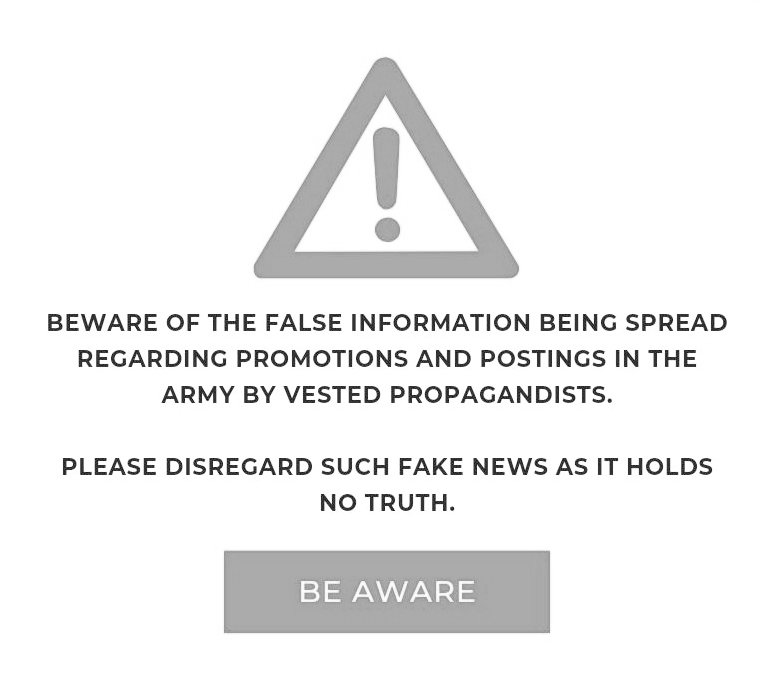 PoliticalPrism_'s tweet photo. It is imperative for citizens to remain vigilant in the face of misinformation regarding promotions and postings within the #PakArmy, as being disseminated by vested propagandists. Such deceptive narratives serve only to sow discord and undermine trust.

Therefore, it is incumbent upon us to discern fact from fiction by relying on credible sources and official channels for any information of such sort. Moreover, disregarding baseless claims is paramount to upholding the integrity of our institutions and preserving the cohesion of our #ArmedForces. 

Let us collectively reject falsehoods and propaganda narratives against our prestigious institutions and uphold the truth, ensuring that misinformation finds no fertile ground in our discourse.

#PakistanArmy #Pakistan  #ISPR #TSTTPD #ATEEZatCoachella $#ChineseGP