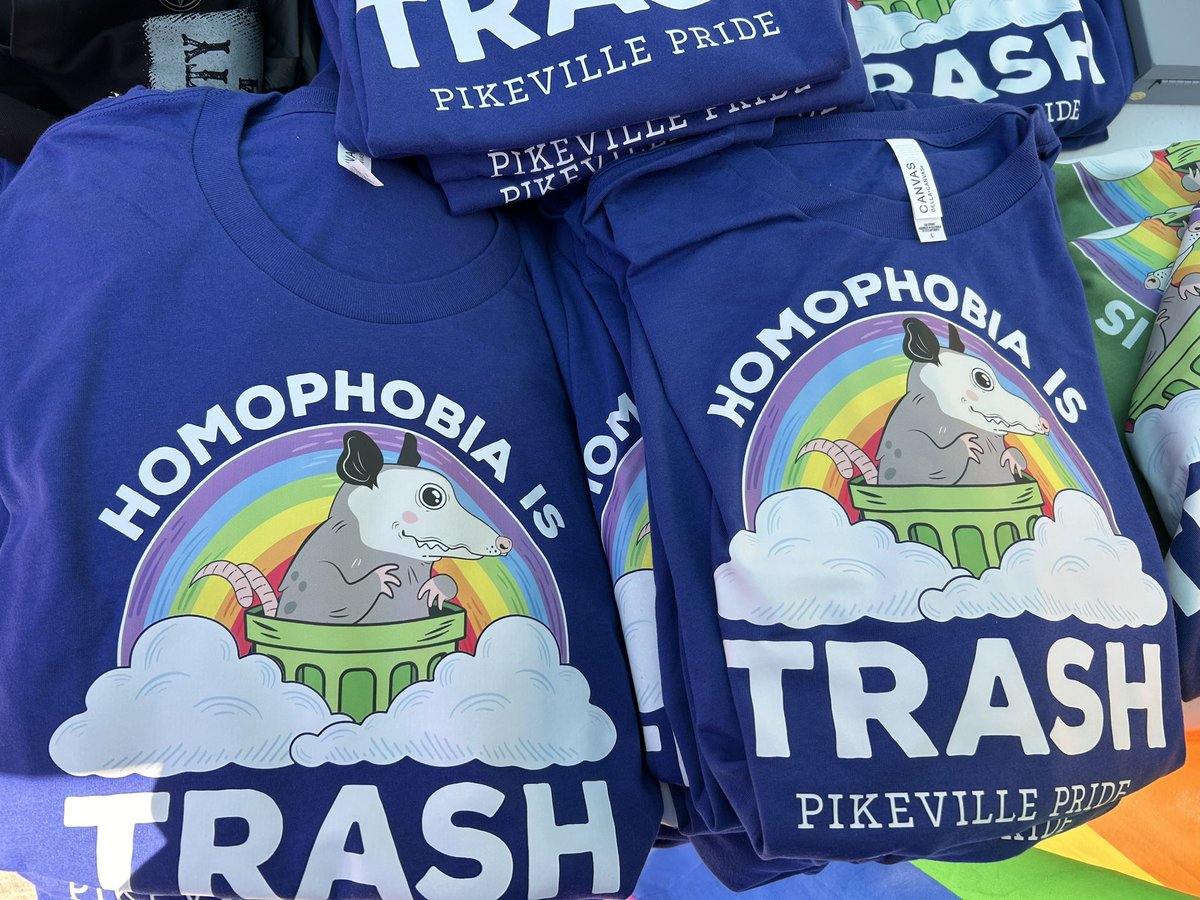 You know you want some of these shirts 😉 $30 each and all proceeds directly benefit Pikeville Pride. We are a verified 501c3 non-profit doing LGBTQ+ work in 11 counties in eastern KY!