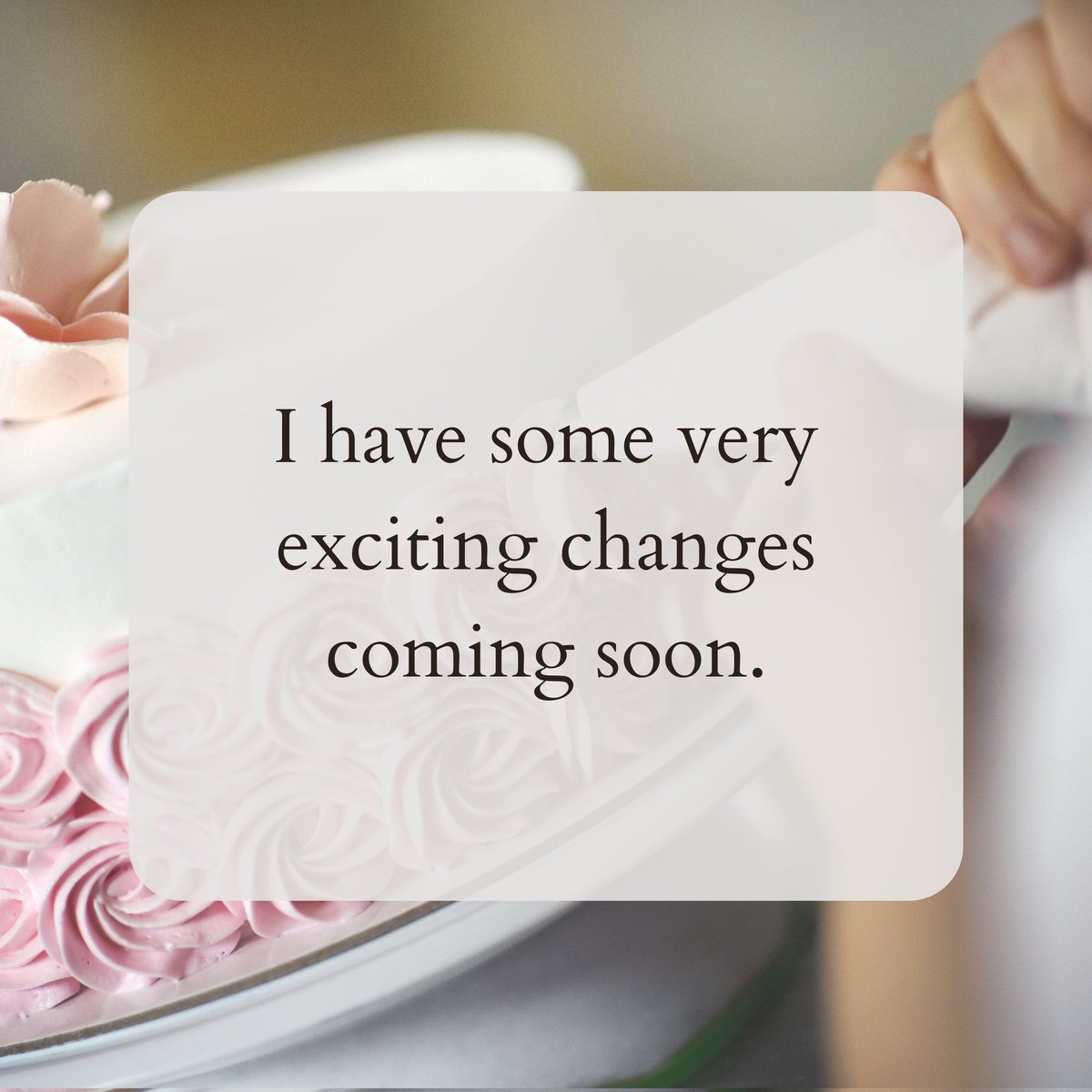 📣✨️ EXCITING NEWS COMING SOON ✨️📣

I am so excited to tell you that I have some new and exciting changes coming to my business, and I can not wait to share with you all very soon!!

So stay tuned, details coming soon 

#business #businessupgrade #newchanges