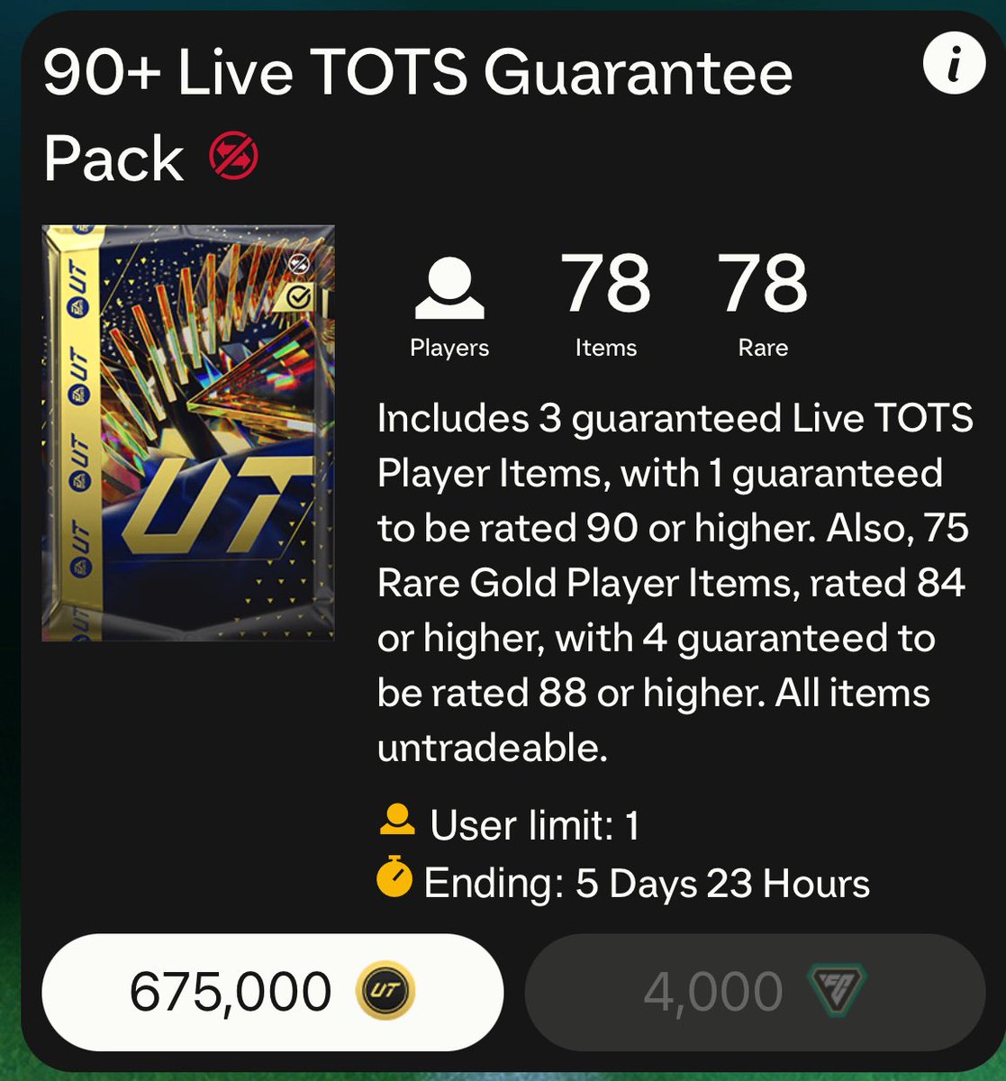 KUSH23TV_'s tweet photo. If you’d like to open the 90+ Live TOTS pack, just like and comment your platform ✅

Must be following so I can DM 👀 https://t.co/F8QbnjepK4
