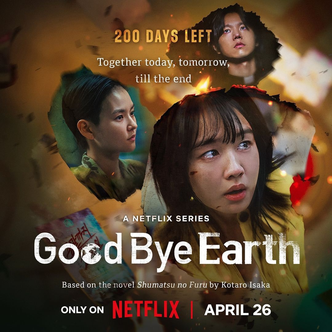 Netflix Series #GoodbyeEarth Streaming From 26th April On #Netflix.
Starring: #AhnEunJin, #YooAhIn, #JeonSeongWoo, #KimYoonHye, #SeoYeHwa, #KangSeokWoo & More.
Created By #KimJinMin & #JeongSeongJoo.

#GoodbyeEarthOnNetflix #KoreanSeries #NetflixSeries #OTTUpdates #MovieSpy