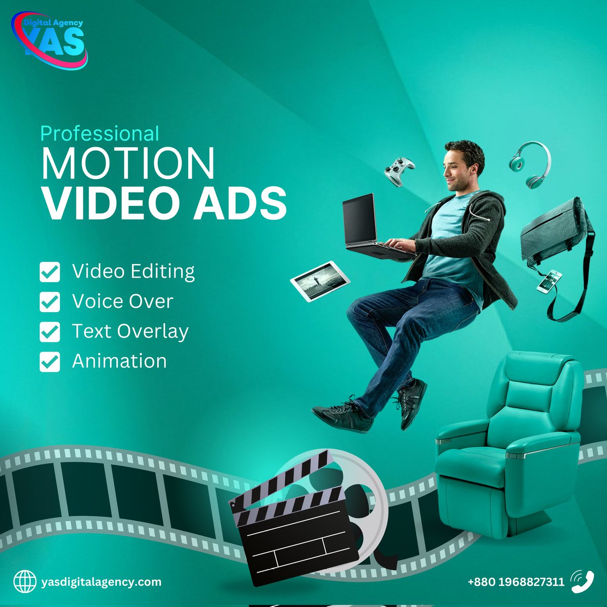 Step into the spotlight with mesmerizing motion graphics! 🎥✨ Elevate your brand's presence with captivating video ads that leave a lasting impression. 

🌐 Website: yasdigitalagency.com

#MotionGraphics #VideoAds #StandOut #motionislotion  #motiondesign #yasdigitalagency