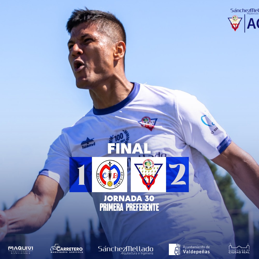 🏁 ¡𝐅𝐈𝐍𝐀𝐀𝐋 𝐅𝐈𝐍𝐀𝐀𝐋 𝐅𝐈𝐍𝐀𝐀𝐀𝐀𝐀𝐋!

<a href="/Motillacf/">Motilla CF</a> 1 - 2 <a href="/CD_Valdepenas/">Carretero Maquinaria Agrícola C.D. Valdepeñas</a>

¡El Valdepeñas conquista El Carrascal sobre la bocina y desata el éxtasis en la afición desplazada!

🔥 ¡Una victoria de ORGULLO valdepeñero y de CREER hasta el final!

🤍 ¡ENHORABUENA, equipo!
