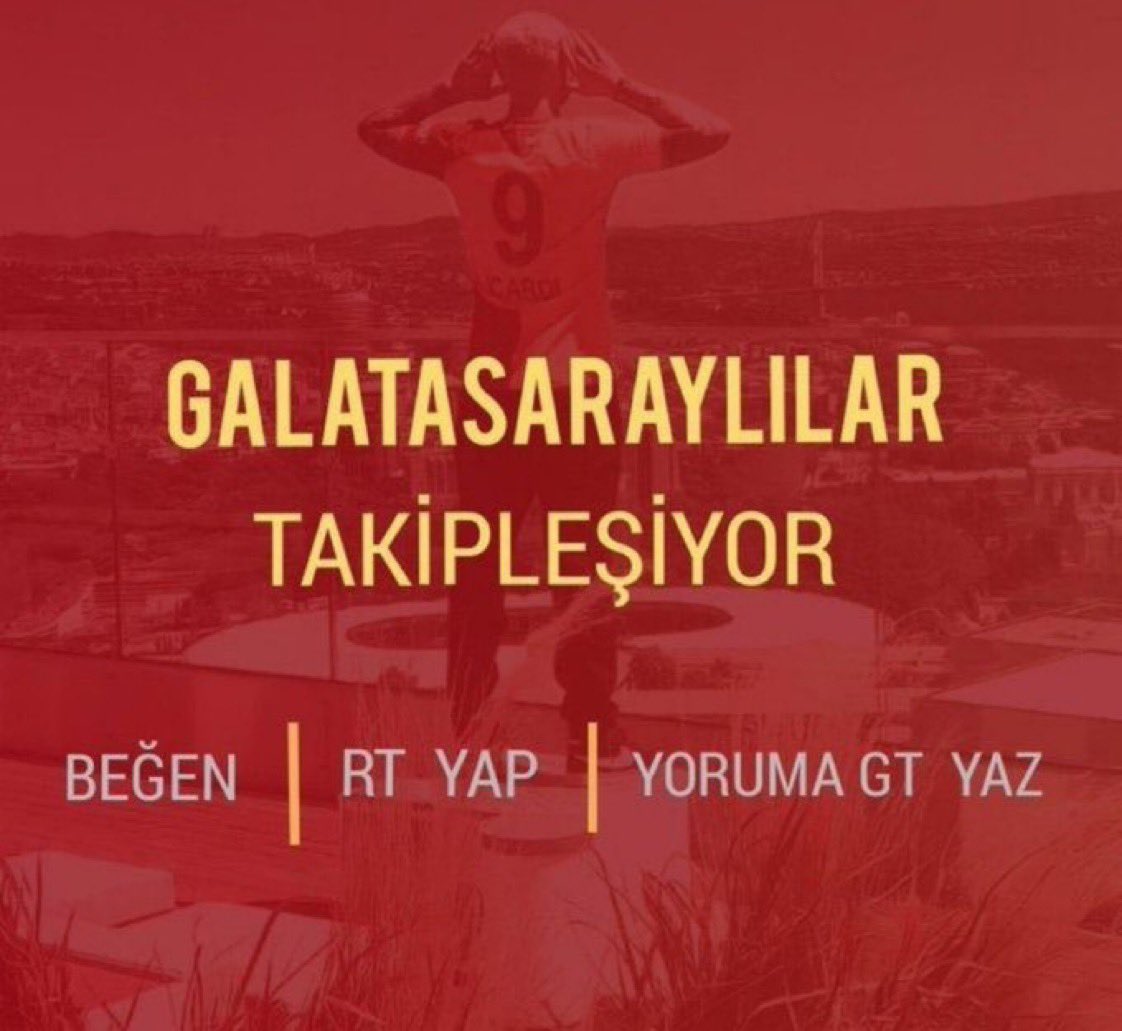 Galatasaray tayfa takipleşme twiti'dir (RT-Fav-ment) paylaşalım takipleşelim 👉10.000 altı hesap kalmasın