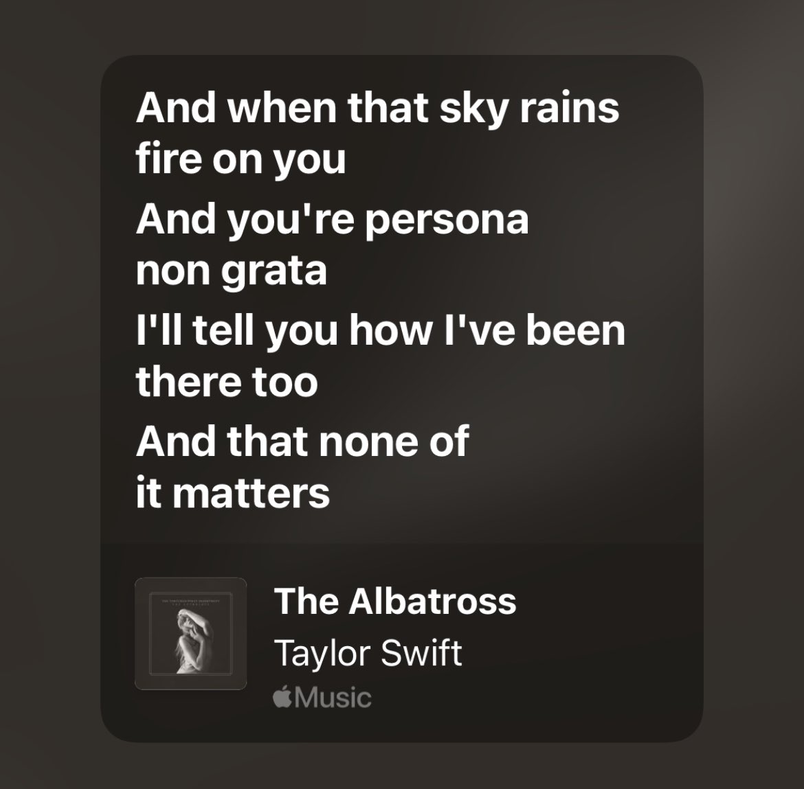 someone said the albatross is the sister song to peace and-