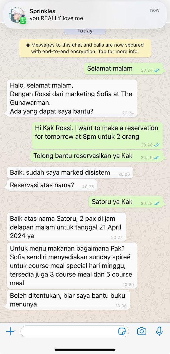 arestheria's tweet photo. ; struggle suguru pas chating sama receptionist; pop up selalu muncul😅 https://t.co/UIvy3YLlzZ
