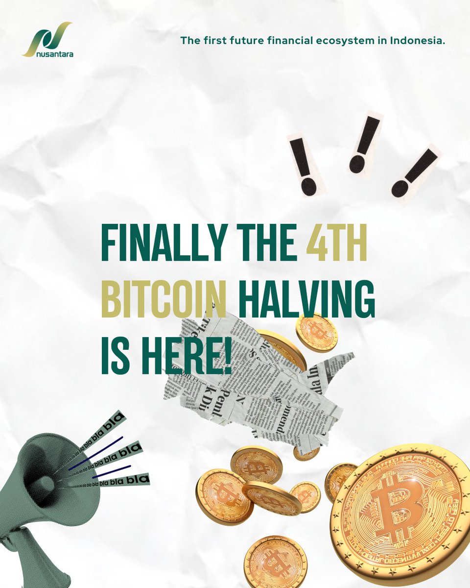 nusantaracorp's tweet photo. Finally The 4th Bitcoin Halving is here, Bitcoin mining rewards are now 3,125 BTC which means Bitcoin will become increasingly scarce. Are u ready folks?

#halvingbitcoin #nuswallet #crypto #nusantarawallet https://t.co/lwo1JttZqP