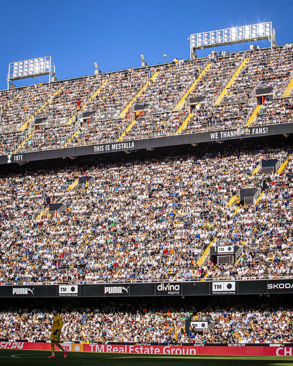 Hoy somos 46.371 en #Mestalla 🏟️🙌

GRÀCIES, AFICIÓ! 👏👏👏

#ValenciaRealBetis 🦇🟢⚪
#ADNVCF