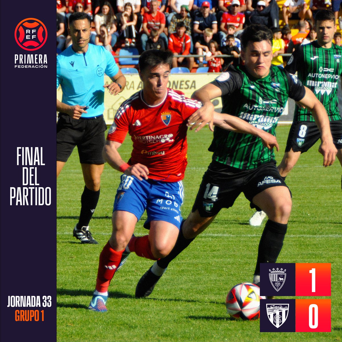 🏁 #TeruelSestaoRiver | 𝗙𝗜𝗡𝗔𝗟  

¡El Teruel se hace fuerte en casa y logra tres puntos muy importantes!  

#PrimeraFederación