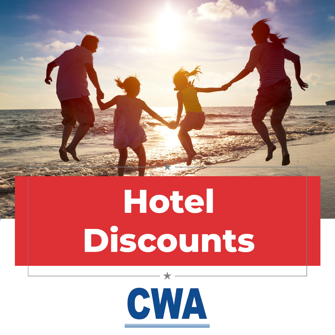 Union Plus has the hotel deals you deserve for a well-earned vacation! Whether it’s your favorite coastal beach fronts or popular U.S. cities, find deals of up to 50% off hotels, B&Bs, resorts + more! Book now, travel whenever! Book your next stay: unionplus.click/wp7