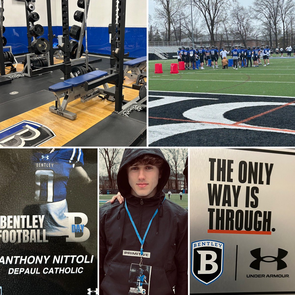 Great visit today @FootballBentley thank you @Coach_Thakkar @coach_ahles @CoachLanders1 @CoachPMcGowan for an awesome day!!!