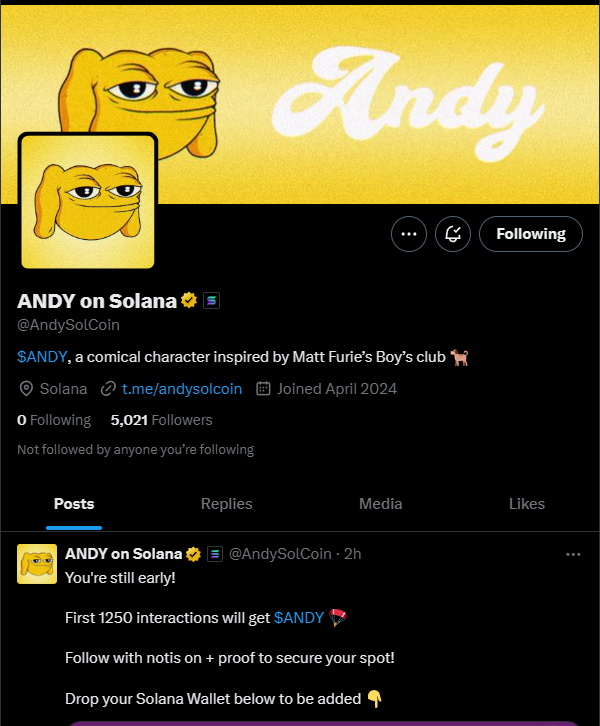R0l33x's tweet photo. @AndySolCoin Bvfr8NtaaudpcJ2yADQAeeiyc3U9KgiE37unXn83Bzcx https://t.co/zK6Cupj97r