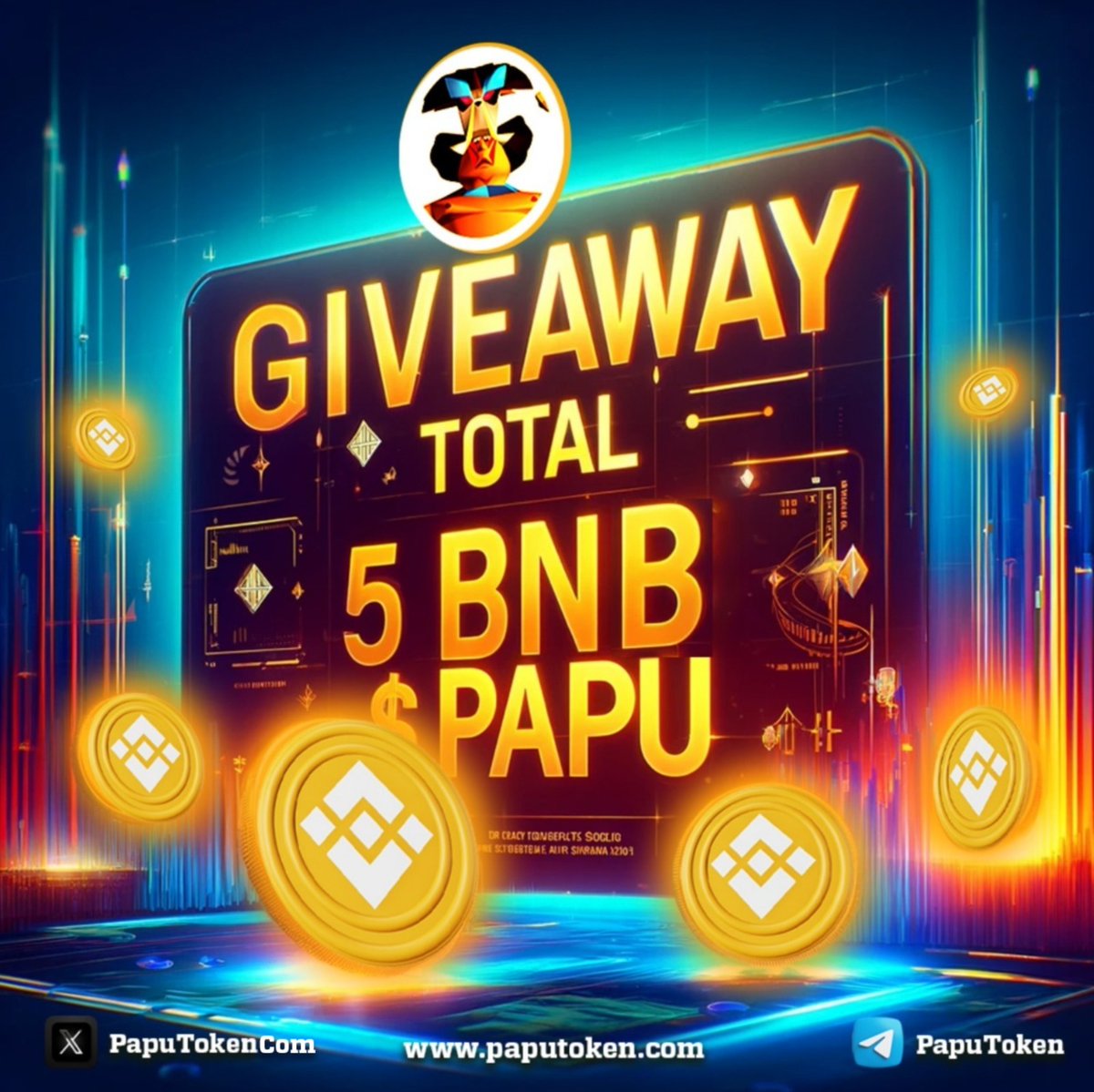 🎉🎁 BIG GIVEAWAY 5 #BNB  🎁🎉

🎉 $PAPU WILL GIVEAWAY 5 #BNB   to 50 lucky people!!!!🎉

STEP 1️⃣ : 💟 + 🔁 + Follow 
STEP 2️⃣ : Tag 2 friends and mention #PAPU 🗨

Project Info ; 🚀

@BNBCHAIN CA: 0x91dba2cd05c8a0227b48c3e426077145d23b21df

Trade : pancakeswap.finance/swap?outputCur…