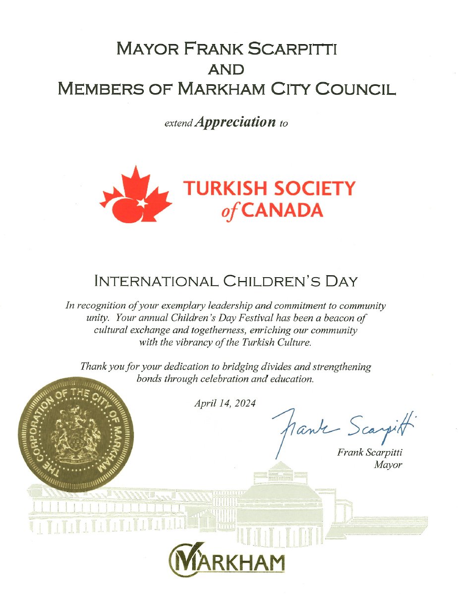 We are deeply grateful to Mayor <a href="/frankscarpitti/">Mayor Frank Scarpitti</a> for his thoughtful thank-you letter and to Councillor <a href="/IsaLeeSW/">Isa Lee</a> for graciously reading it at our International Children’s Day - Multicultural Festival. Their contributions made the day even more special.