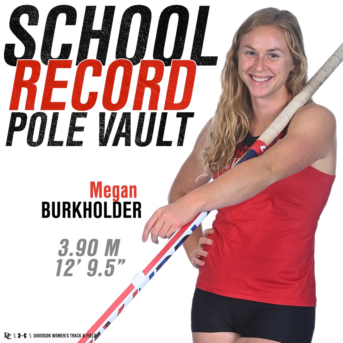 🚨 𝗦𝗖𝗛𝗢𝗢𝗟 𝗥𝗘𝗖𝗢𝗥𝗗 𝗔𝗟𝗘𝗥𝗧 🚨 Senior Megan Burkholder just broke her own school record in the Pole Vault with a height of 3.90m / 12-9.5 at the USC Open.