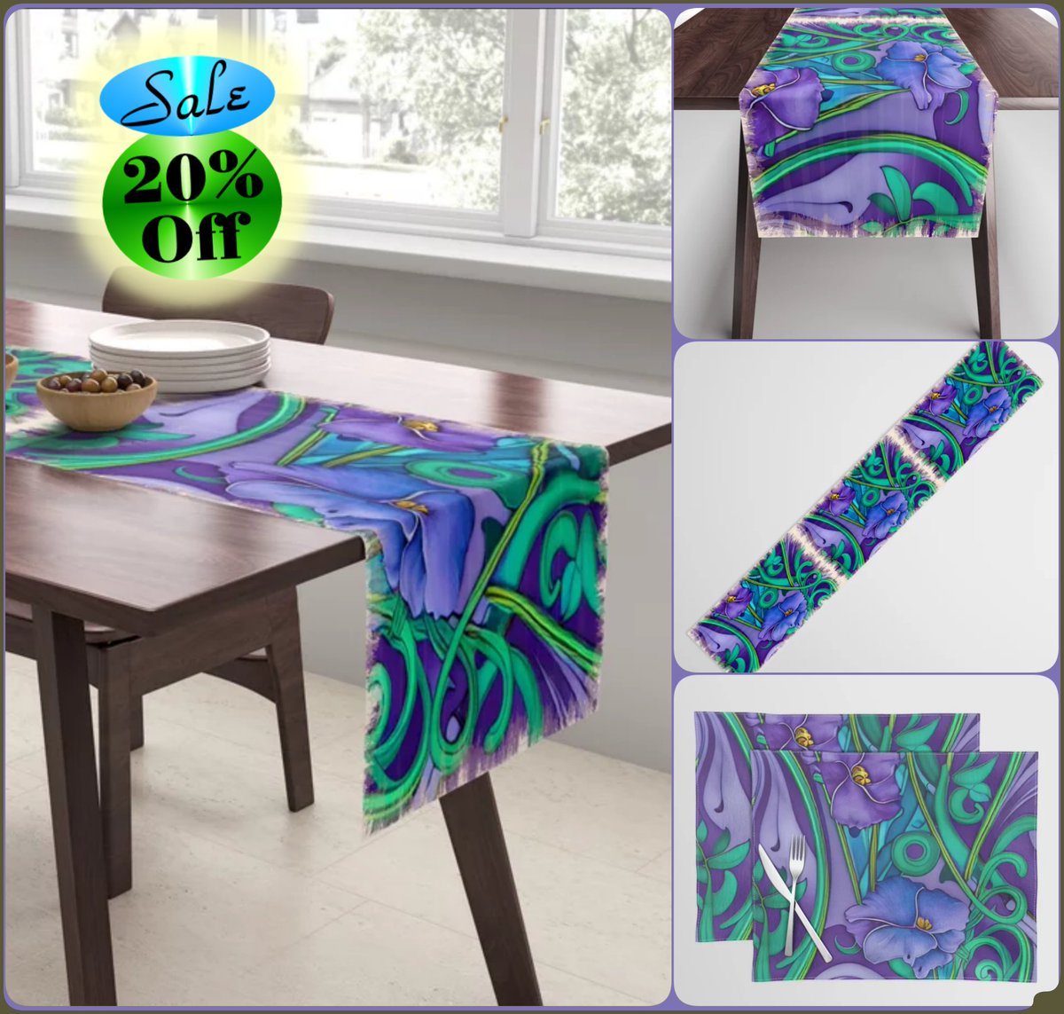 *SALE 20% Off*
Organic World Table Runner & Placemat~by Art_Falaxy
~Table Art Exquisite!~ #coasters #gifts #trays #mugs #coffee #society6 #travel #coolers #artfalaxy #art #accents #modern #trendy #wine #water #interior #placemats #tablecloths #runners

society6.com/product/organi…