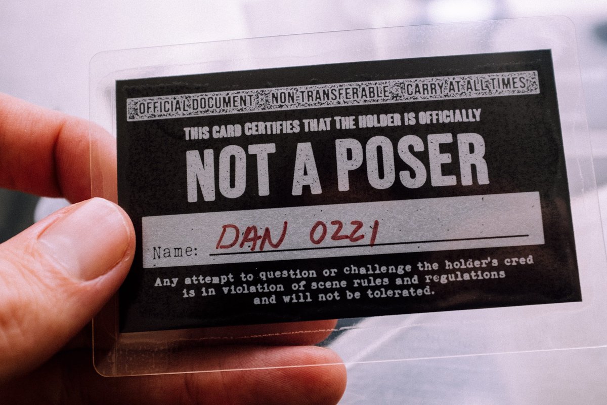 from now on, anyone who upgrades to a paid subscription of my newsletter ZERO CRED receives this personalized membership card. this is the only official way to prove that you are NOT A POSER. annual subscriptions are 50% off danozzi.substack.com/p/get-your-off…