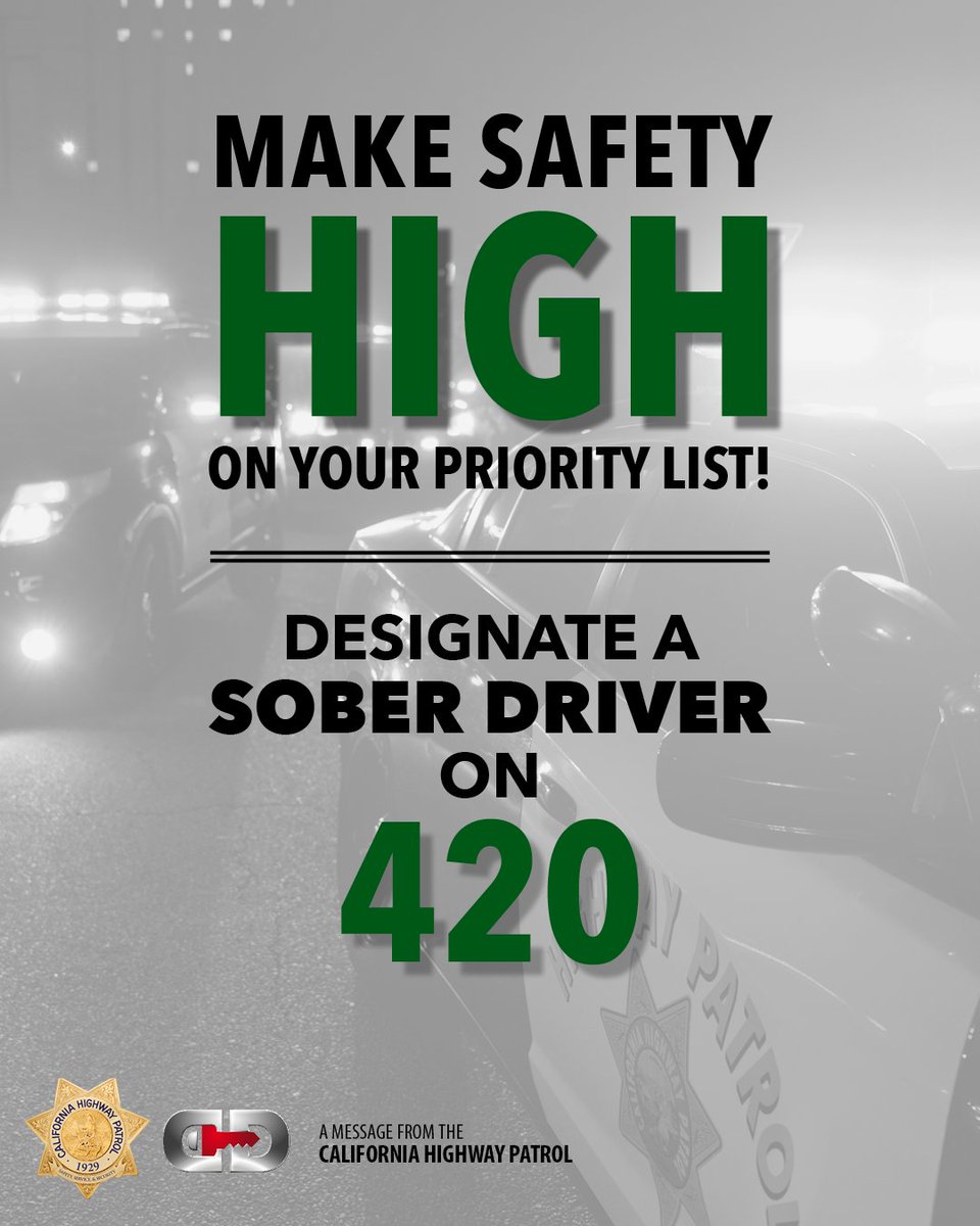 CHP_Stockton's tweet photo. ๐ This 4/20, elevate your safety - not just your spirits! Make sure your plans include a designated sober driver. Prioritize safe travels to keep the good times rolling.
#CaliDDP #DesignateASoberDriver #CHPDDP #420SafetyDay #Cannabis420 #Fourtwenty #ResponsibleCelebrations https://t.co/NOhpwyS05O