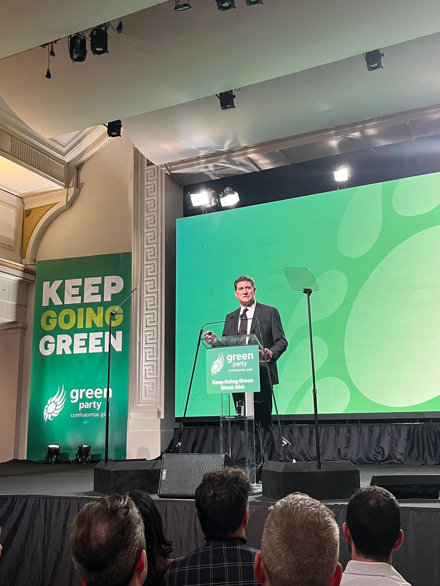 greenparty_ie's tweet photo. Ireland has all the ingredients to make this Green transition work.

The only question is how fast can we go.

- @EamonRyan 

#GPRally24 #KeepGoingGreen #GlasúAbú https://t.co/8lqMAoaPFk