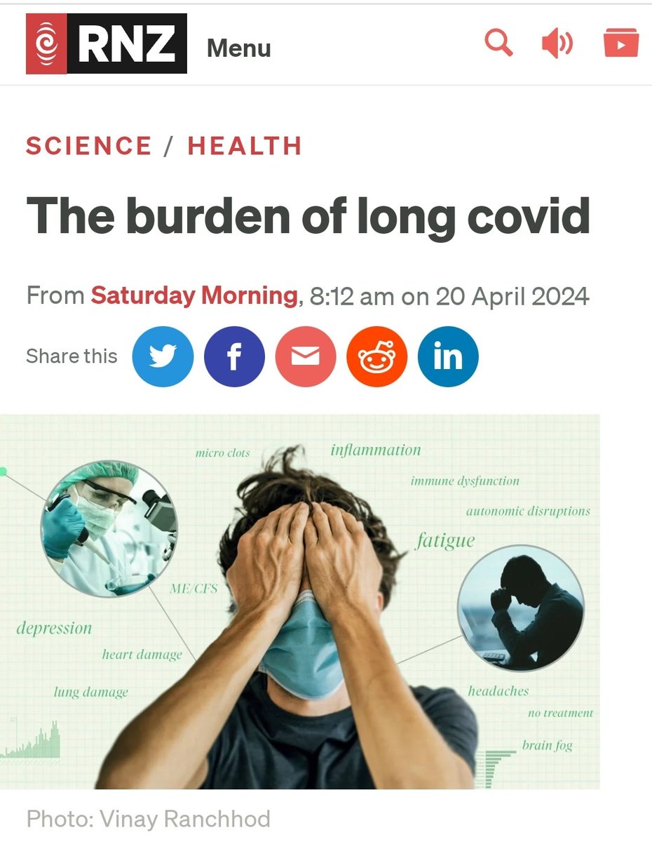 Radio New Zealand states in their latest article that 'Covid can change your DNA and your immune system and there is no cure for long covid.'

Remember earlier in the year when  Florida's Surgeon General, Joseph Ladapo, stated that he was concerned that the novel mRNA vaccine