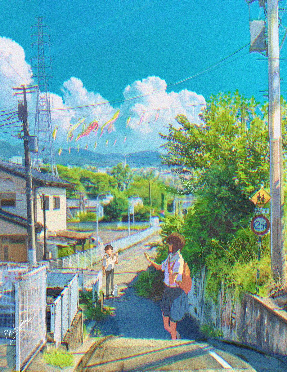 ryowelcome1's tweet photo. イラスト「君がいる、新緑の小径。」 https://t.co/DLrSlXYGLA