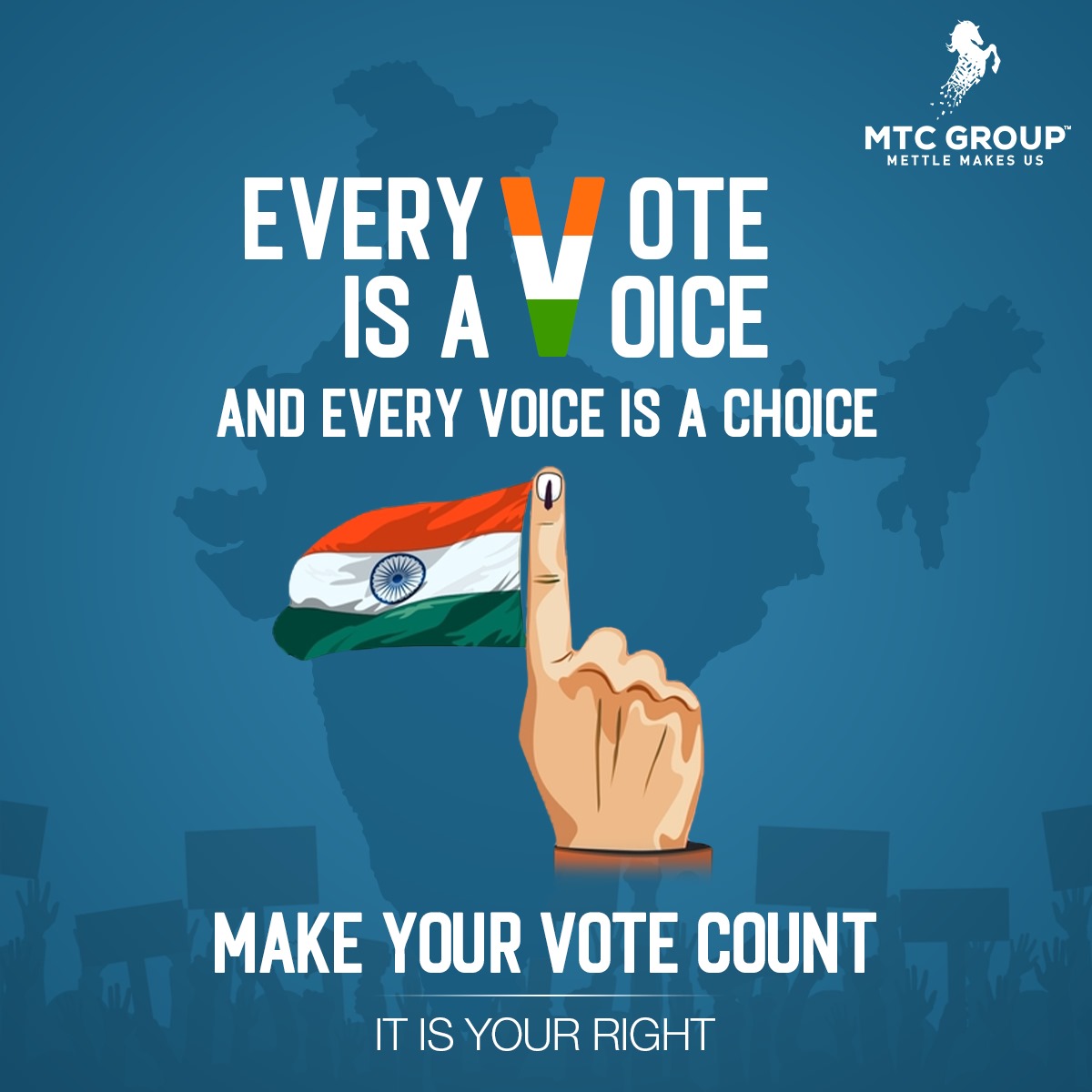 Voting is your chance to speak up. Take action and cast your ballot.

#MTCGroup #Elections #Elections2024 #LokshabhaElections24 #Vote #SpeakUp #MakeYourVoiceHeard #VoteNow #YourVoiceMatters #BeTheChange #ShapeTheFuture