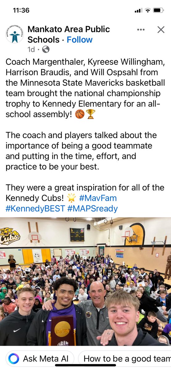 Go Mavs! Spreading their passion for basketball, learning, and the importance of being a good teammate.