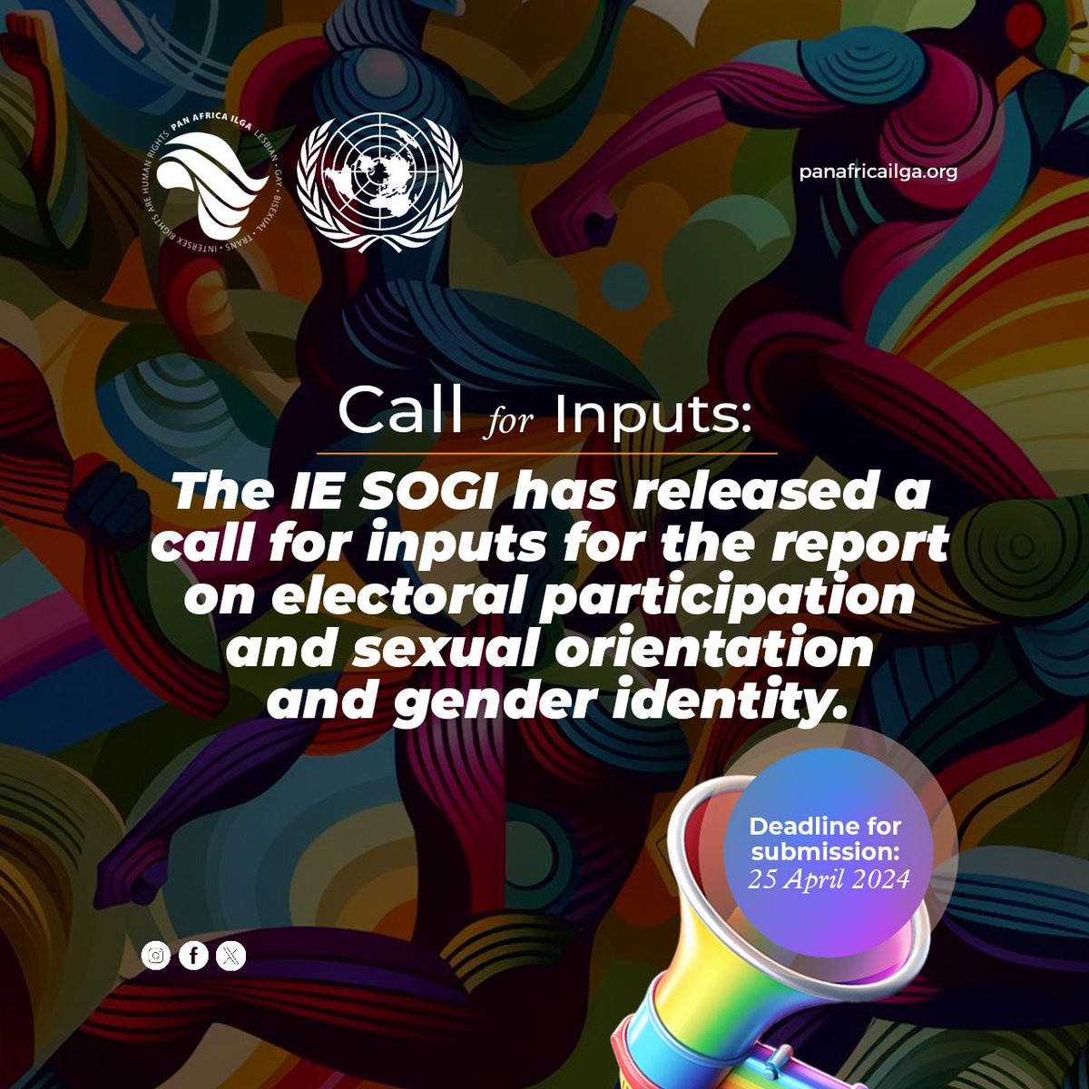 📢 Call for Inputs: The Independent Expert on sexual orientation and gender identity (IE SOGI) is seeking your insights for a crucial report addressing the obstacles to full and meaningful participation in electoral processes that individuals face, linked to their real or